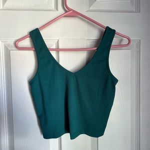 Shien Aqua green cropped tank